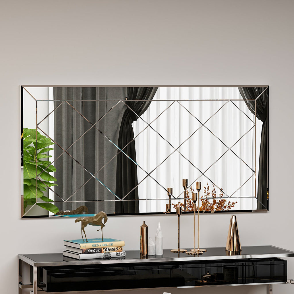 Wandspiegel Rechteck Design Transparent 120 cm x 60 cm