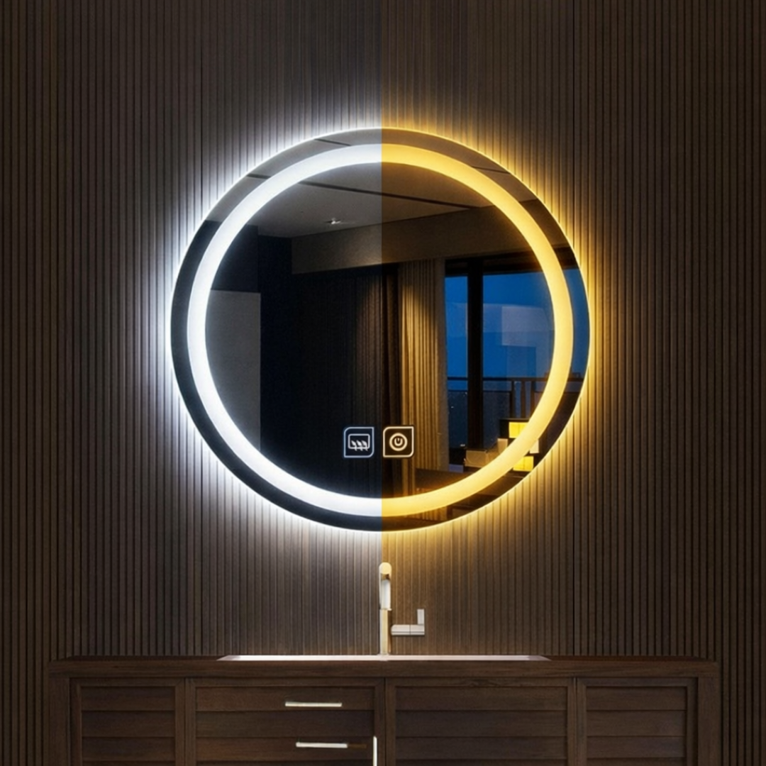 Tesla Smart Mirror — LED Rundspiegel Touch