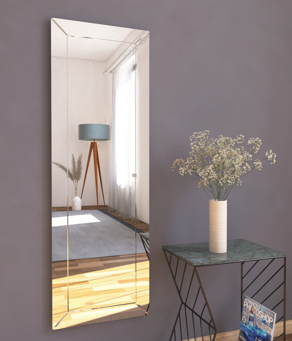 Wandspiegel Rechteck Design Modern Transparent 120 cm x 40 cm