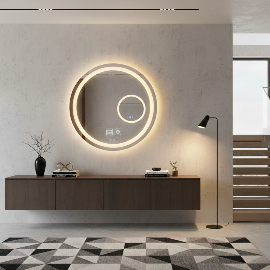 Tesla Smart Mirror — LED Rundspiegel Touch